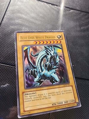 Blue-Eyes White Dragon LOB-001 Holofoil Shift Error/Wavy Print-image