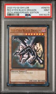 PSA 9 Red-Eyes Black Dragon Ultra Rare LOB-EN070 25th Anniversary Edition (Mint)-image