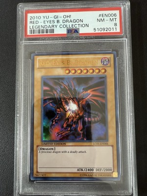 2010 Yu-Gi-Oh Red-Eyes B. Dragon LC01-EN006 Legendary Collection PSA 8-image