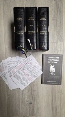 Traditional Roman Breviary (Breviarium Romanum) 3 Volume Set By Baronius Press-image