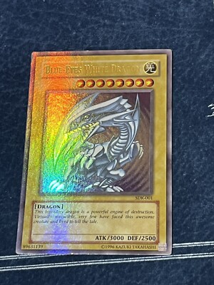 Blue-Eyes White Dragon Misprint Max Foil Bleed Sdk Starter Deck Kaiba LP/MP+-image