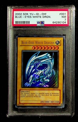 YuGiOh! Blue Eyes White Dragon ULTRA RARE SDK-001 PSA 7                        -image