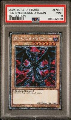 2024 YU-GI-OH! RA03-QUARTER CENTURY BONANZA 1ST ED RED-EYES BLACK DRAGON PSA 9-image