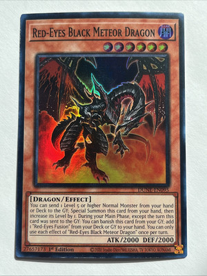 Yugioh! Red-Eyes Black Meteor Dragon - DUNE-EN095 - Super Rare - 1st Edition Nea-image