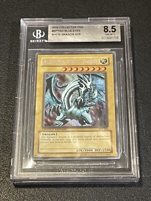 2002 Yu-Gi-Oh! Blue-Eyes White Dragon #BPT-003 BGS 8.5-image
