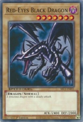 Yugioh - Red-Eyes Black Dragon - 1st Edition - NM - Plus Free Holographic Card-image