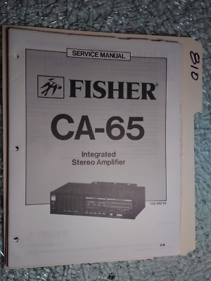 Fisher ca-65 service manual original repair book stereo amp amplifier-image