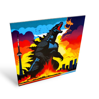 Godzilla Toronto CN Tower Concept Fantasy Art collectible fridge magnet-image