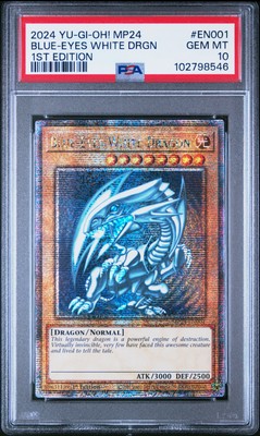 2024 YU-GI-OH! MP24-25TH ANV TIN: DUELING MIRRORS BLUE-EYES WHITE DRAGON PSA 10-image