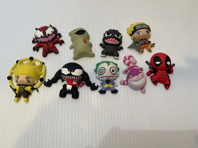 Disney/Marvel/DC Comics And More Figural Refrigerator Magnet LOT! 9 Total-image