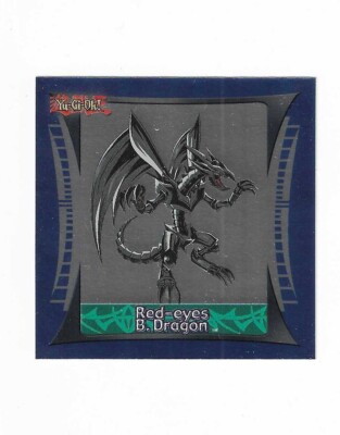 1996 Topps Yugioh Red-Eyes B. Dragon Silver Foil Sticker #4-image