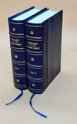 Genealogy Of The Folsom Family : A Revised An V. 1-2 1938 Leatherbound Set Of 2-image