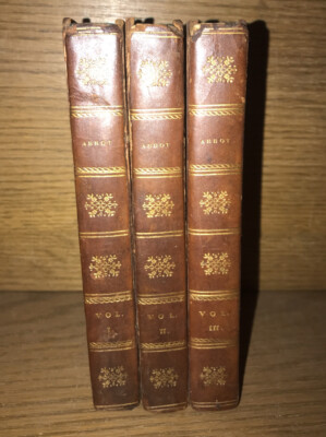 LEATHER; THE ABBOT! Sir Walter Scott First Edition complete Set Original 1820-image