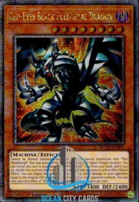 Yugioh Red-Eyes Black Fullmetal Dragon Quarter Century Rare QCR ROTA-EN005-image