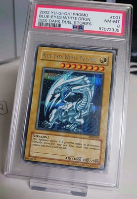 Yu-Gi-Oh! Blue-Eyes White Dragon DDS-001 Dark Duel Stories Promo Graded PSA 8-image