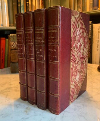 Correspondence HORACE WALPOLE First Collected Ed. Leather 1820 Gorgeous SET 4vol-image