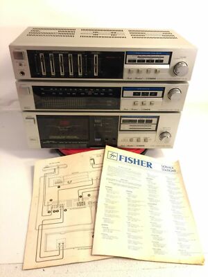Fisher AM FM Stereo Tuner With Amplifier Vintage Model CA-35 FM-35 Made In Japan-image