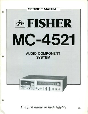 Vintage Fisher Service Manual Audio Component System MC-4521-image