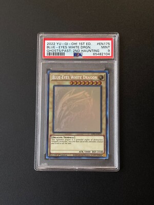 PSA 9 YU-GI-Oh! Ghosts From the Past: 2 EN175 Blue-Eyes White Dragon 1st ED-image