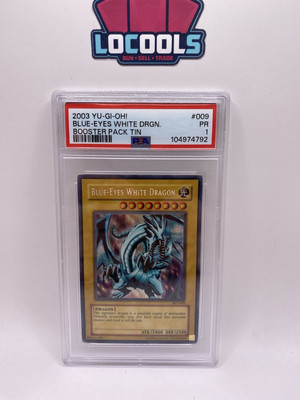 2000 YU-GI-OH! BPT 009 BLUE EYES WHITE DRAGON BLUE-EYES WHITE DRAGON PSA 1-image