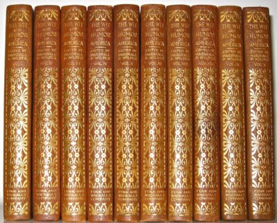 LEATHER Set;Wit Humor America LITERATURE!Stage United States Twain Complete RARE-image