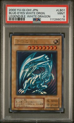 Yu-Gi-Oh! | Blue-Eyes White Dragon LB-01 2000 Ultra Rare | Holo | PSA 9 MINT-image