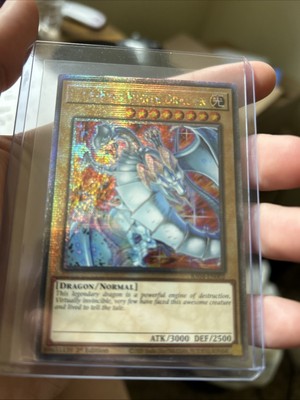 Blue-Eyes White Dragon (New Art) Quarter Century Secret Rare RA04EN002 Stampede-image