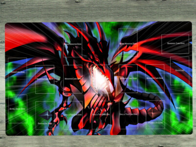 YGOmat Red Eyes Black Dragon Trading Card Game Table Pad Playmat TCG CCG Mat-image