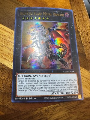 Red-Eyes Flare Metal Dragon RA01-EN038 1st Edition Ultra Rare NM + BONUS-image