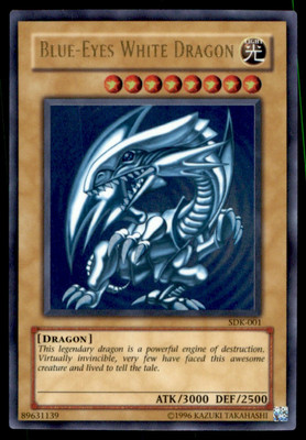 Yu-Gi-Oh! BLUE-EYES WHITE DRAGON #SDK-001 LIGHT PLAY-image
