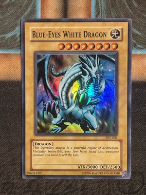 Yugioh Blue-Eyes White Dragon SKE-001 Super Rare Unlimited Holo - NM-image