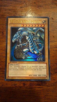 Blue Eyes White Dragon 1st Edition 1996 Yu-gi-oh Card Holo-image