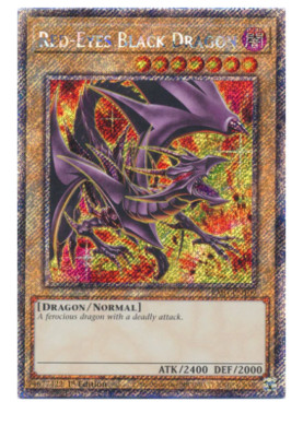 Red-Eyes Black Dragon (8th Art) - RA04-EN109 - Platinum Secret Rare Stampede-image