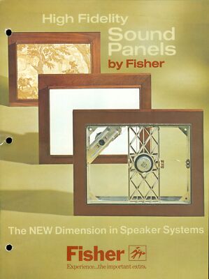 !972 Fisher HiFi Sound Panels Speaker Systems Vintage Dealer Brochure Audio -image