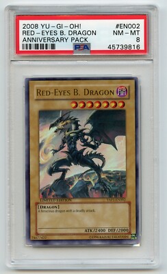 Yu-Gi-Oh! Anniversary Pack 1 LE Red-Eyes B. Dragon YAP1-EN002 Ultra PSA 8 NM-MT-image