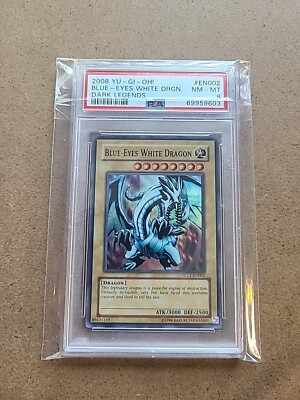 PSA 8 NM-Mint Blue-eyes white Dragon DLG1-EN002 Dark Legends 2008 Yugioh-image