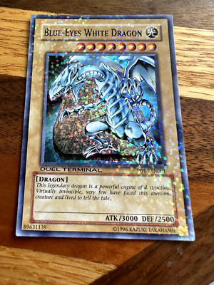 Blue-Eyes White Dragon DT01-EN001 Duel Terminal Super Parallel Rare VLP + BONUS-image