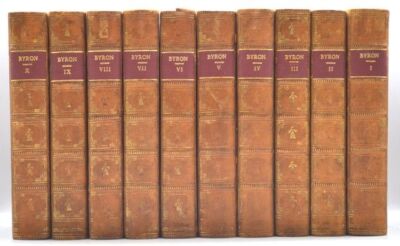 Poetical Works of Lord Byron 10 Volume Set Leather-image
