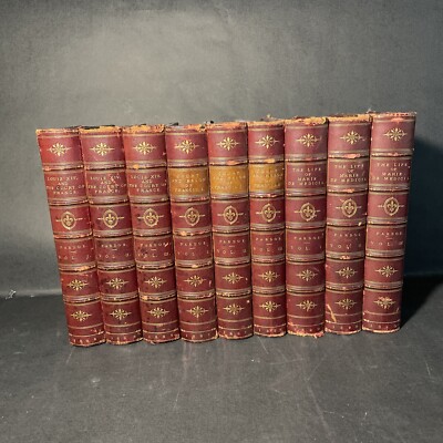 Julia Pardoe 9 Volume Complete Set 1886 Leather Bound / DBC-image