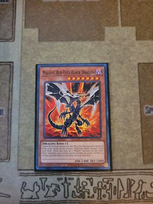 YUGIOH MALEFIC RED-EYES BLACK DRAGON LDS1-EN006 COMMON 1ST EDITION NM-image