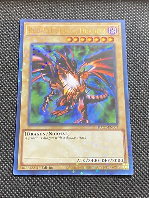 YuGiOh! Red-Eyes Black Dragon HAC1-EN003 Ultra Rare Duel Terminal 1st Edition NM-image