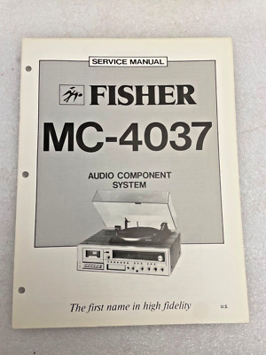 Vintage Original Fisher MC-4037 Audio Component System Service Manual Repair-image