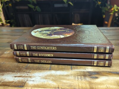 Lot of 3 Time Life Books The Old West Series, Gunfighters, Indians & Rivermen -image