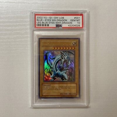 Yu-GI-Oh! - PSA 10 LOB-001 Blue Eyes White Dragon - 2002 MINT-image