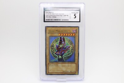 Dark Magician LOB-005 Legend of Blue Eyes White Dragon 1st Edition Glossy CGC 5-image