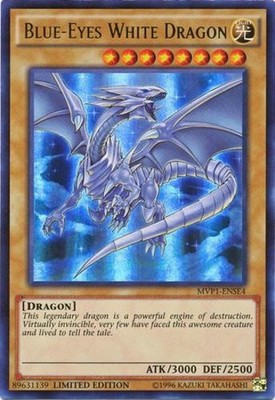 Yugioh! Blue-Eyes White Dragon - MVP1-ENSE4 - Ultra Rare - Limited Edition Near -image