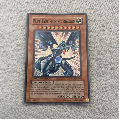 Blue Eyes Shining Dragon MOV-EN001 Limited Edition Super Rare YuGiOh Foil - MP-image