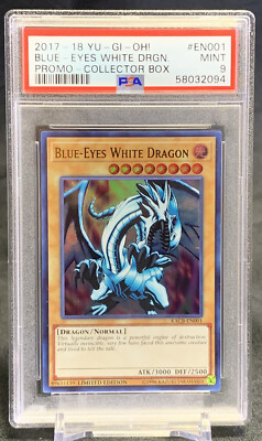 YU-GI-OH! Blue-Eyes White Dragon KACB-EN001 Limited Edition PSA 9-image