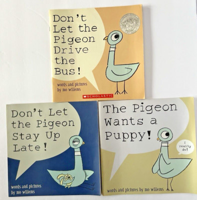 Mo Willems Pigeon Series Set; Lot Of 3: Kids Picture Books Paperback GOOD Cond.-image