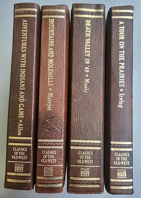 Lot of 4 Classics of the Old West Time Life Books Set Vintage Leather Hardcovers-image